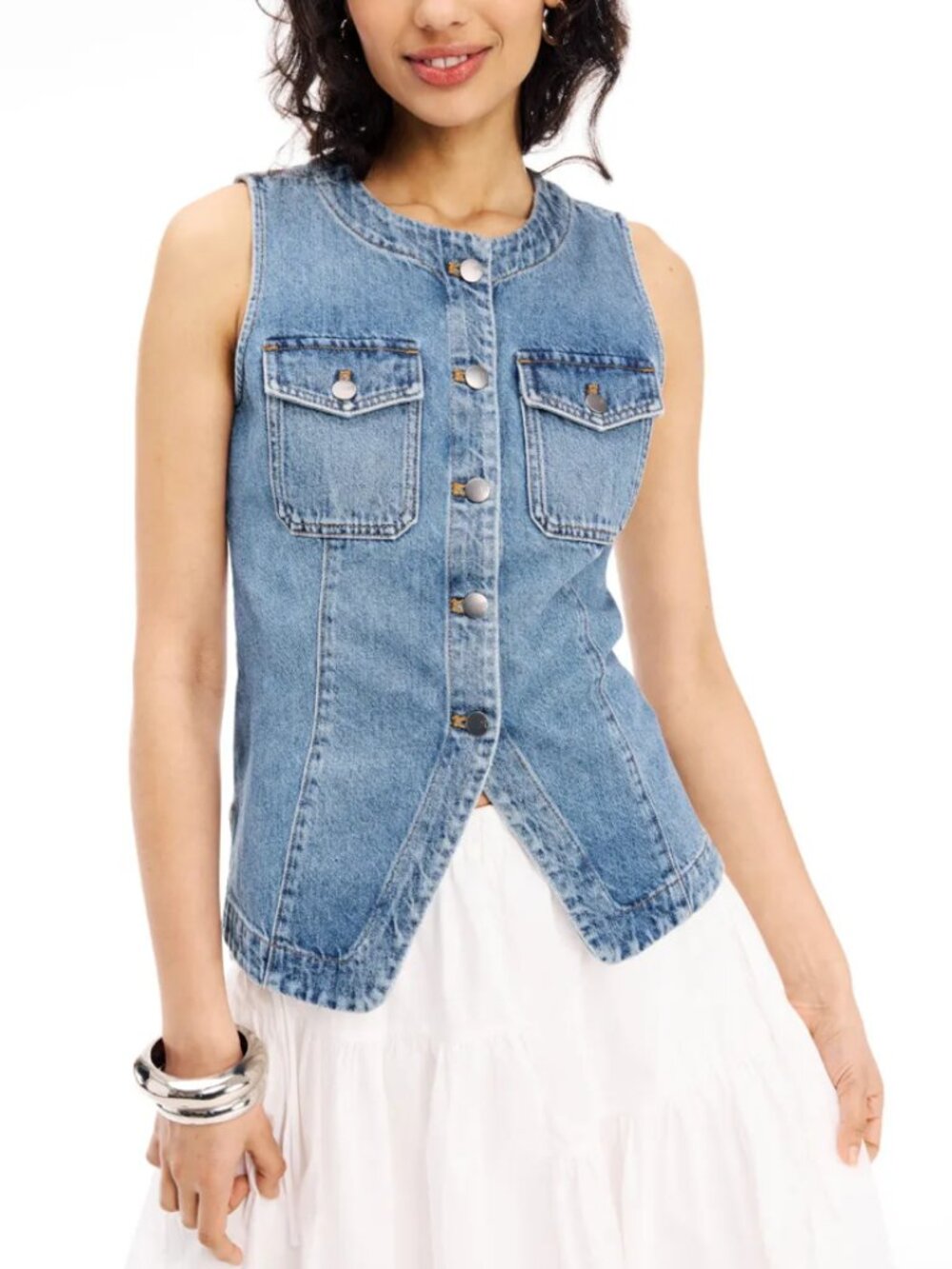 MADEWELL High Neck Denim Vest